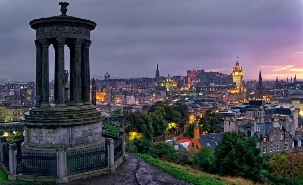 view at Calton Hill, Edinburgh